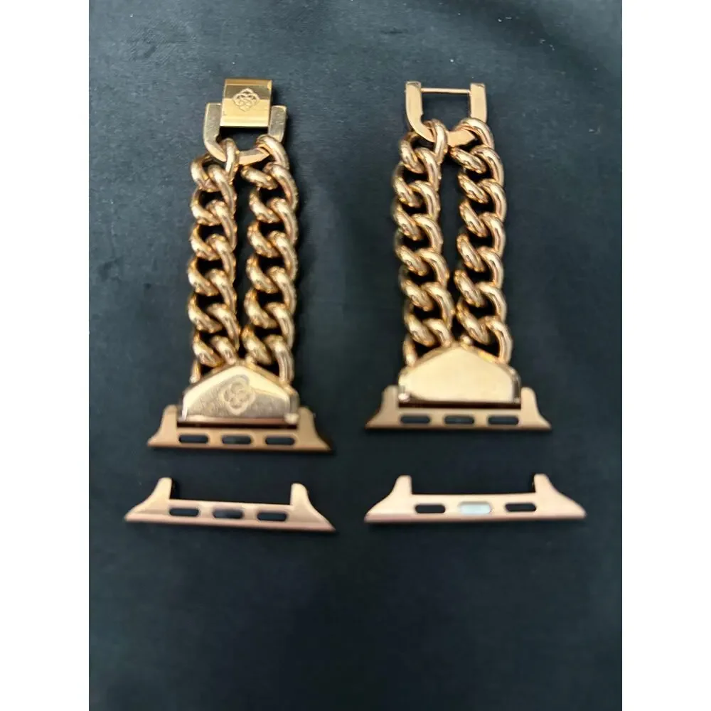 Kendra Scott Whitley Double Chain Apple Watch Band Rose Gold XS